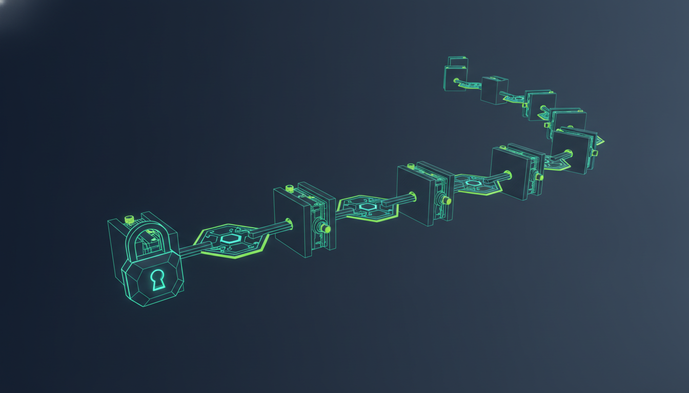 An immutable audit trail links log events into a cryptographically verified chain of custody